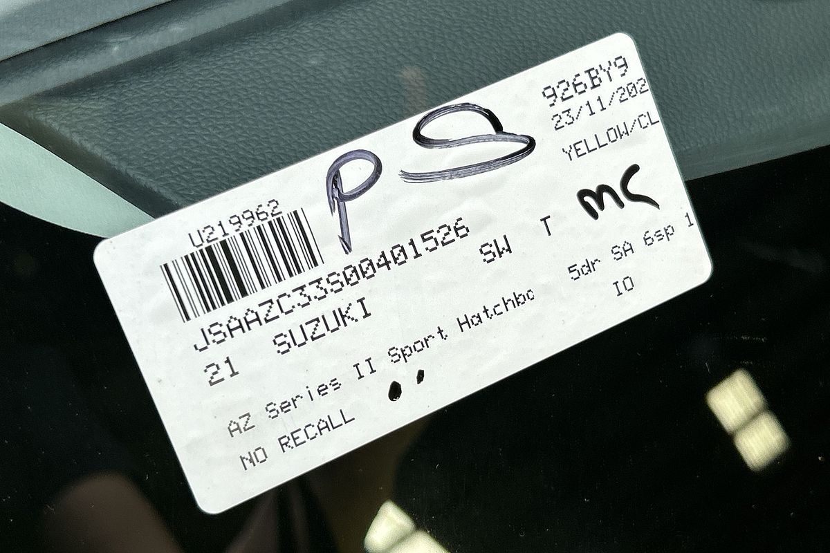 2021 Suzuki Swift Sport AZ Series II