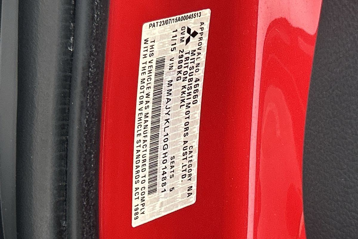 2015 Mitsubishi Triton GLS MQ 4X4