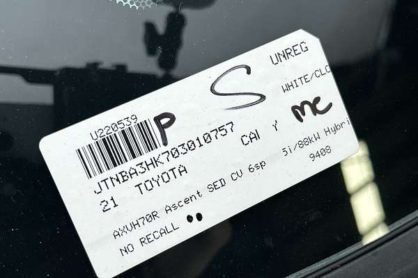 2021 Toyota Camry Ascent AXVH70R