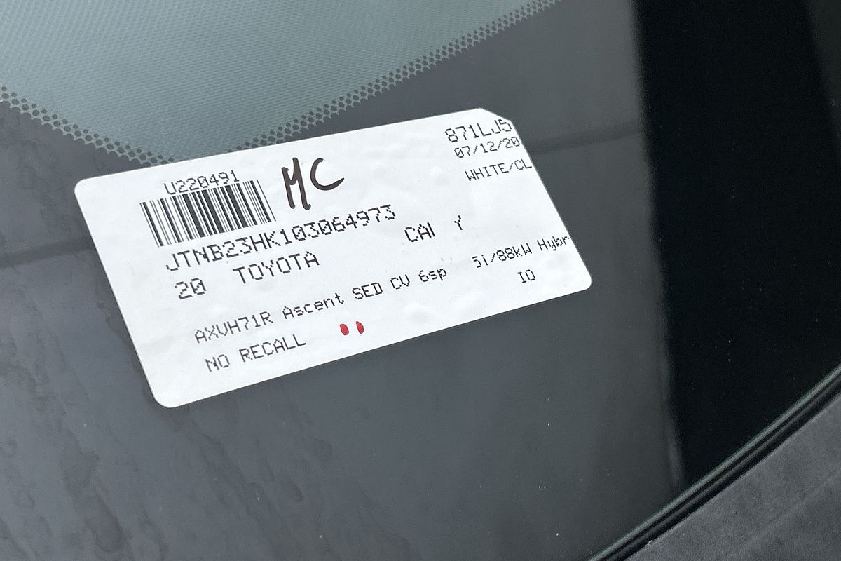 2020 Toyota Camry Ascent AXVH71R