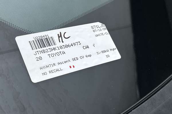 2020 Toyota Camry Ascent AXVH71R