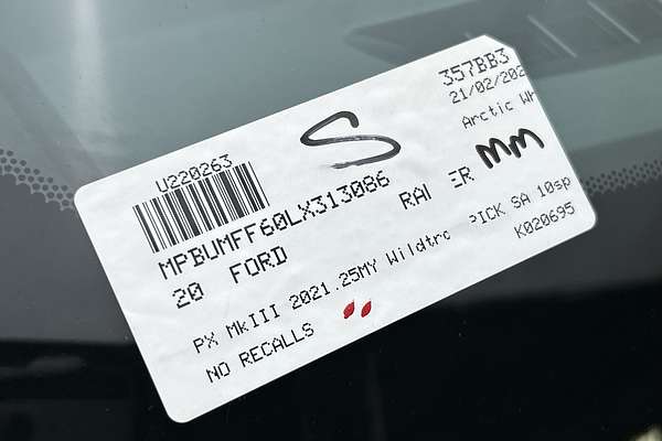 2020 Ford Ranger Wildtrak PX MkIII 4X4 2.0L