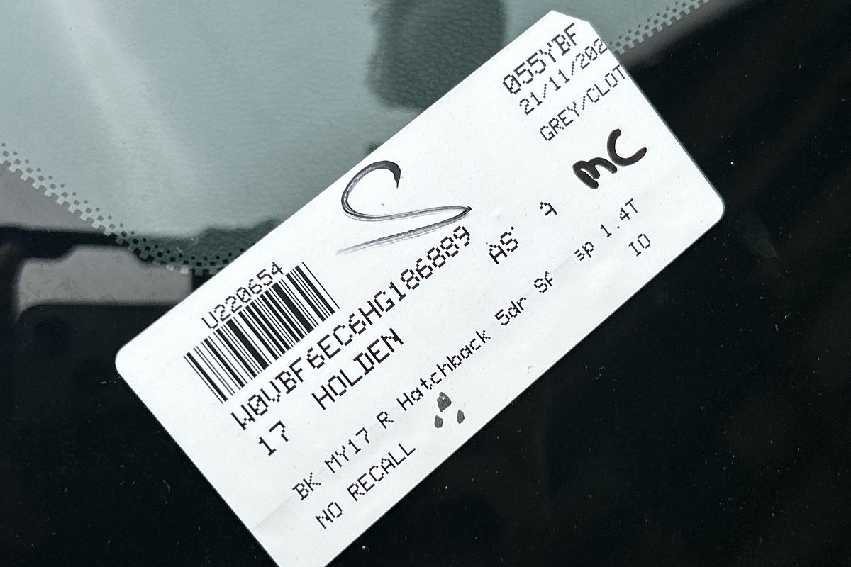 2017 Holden Astra R BK