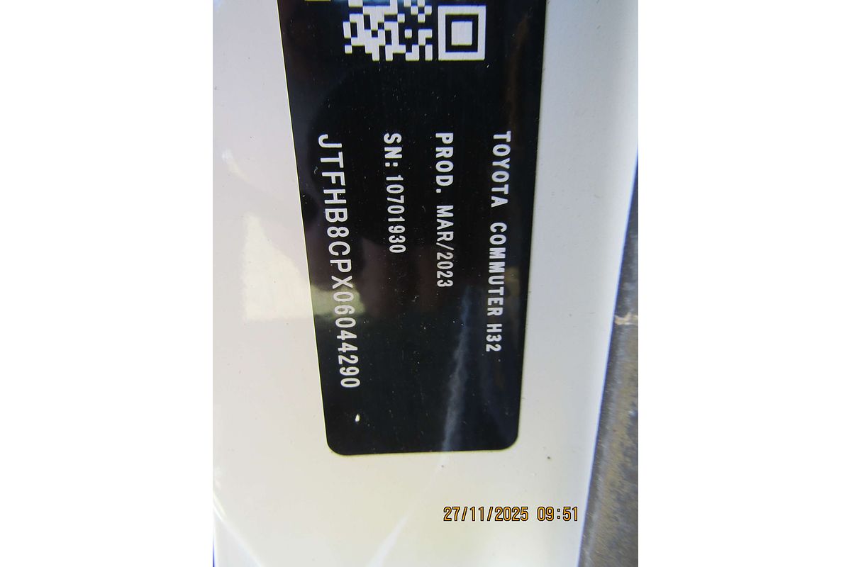 2023 Toyota Hiace Commuter GDH322R ELWB High Roof