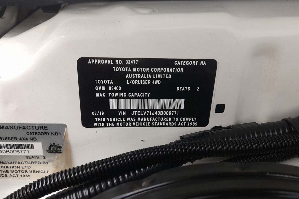 2020 Toyota Landcruiser Workmate VDJ79R 4X4