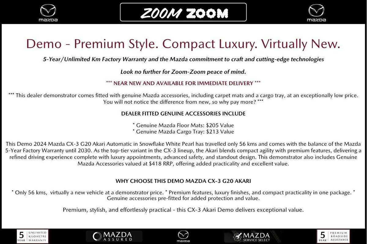 2024 Mazda CX-3 G20 Akari DK