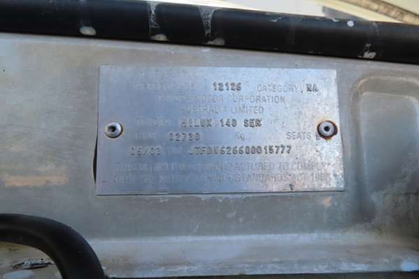 2003 Toyota Hilux KZN165R 4X4