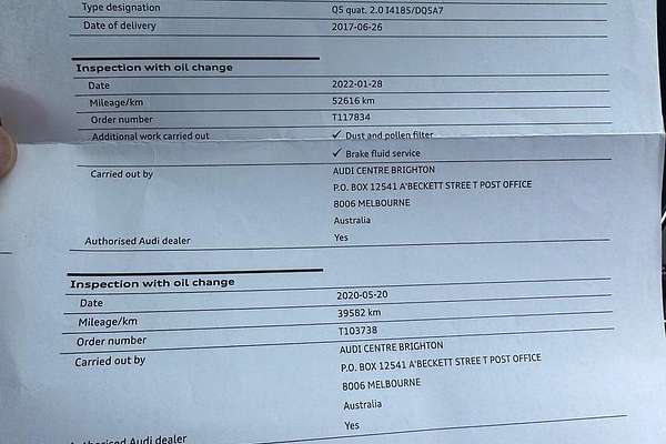 2017 Audi Q5 TFSI sport FY