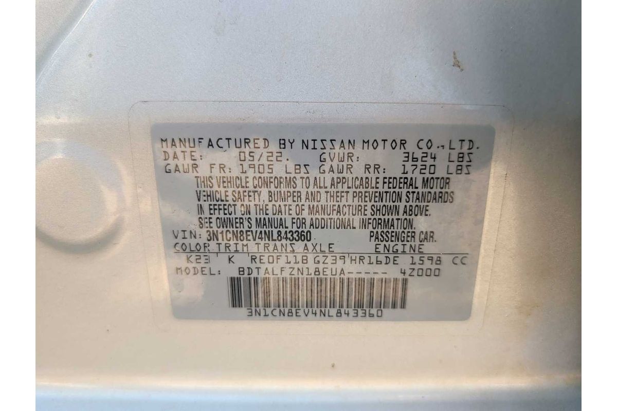 2022 Nissan Versa SV