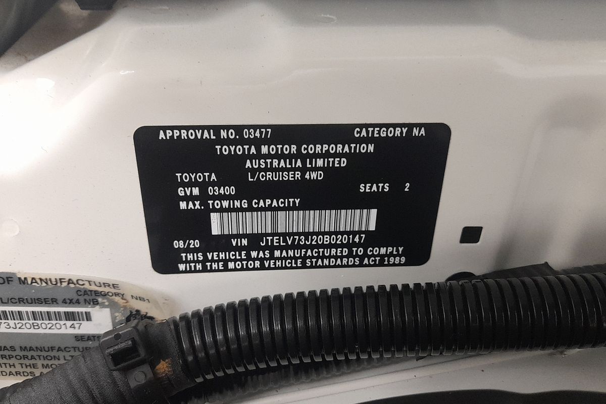 2020 Toyota Landcruiser GXL VDJ79R 4X4