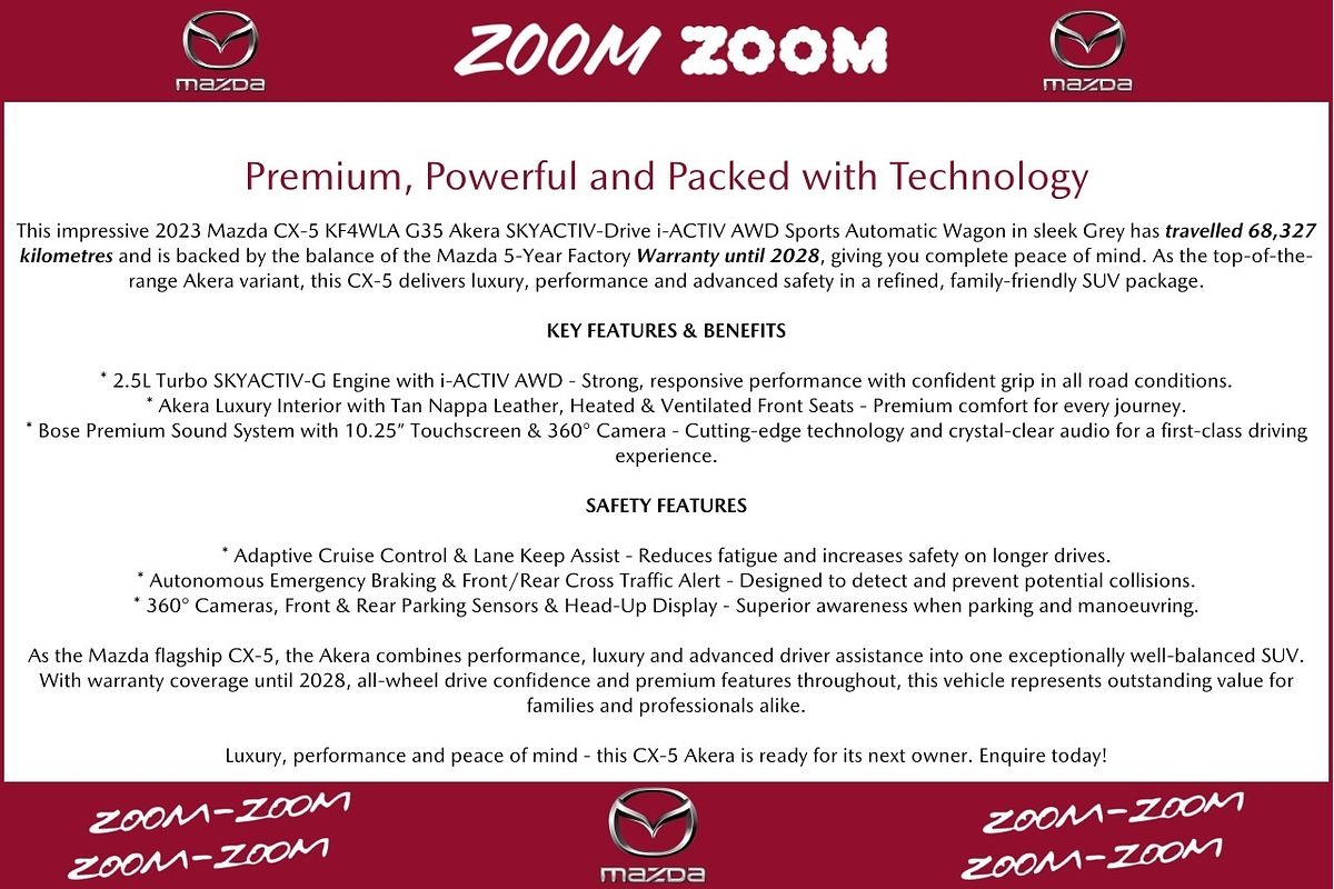 2023 Mazda CX-5 G35 Akera KF Series