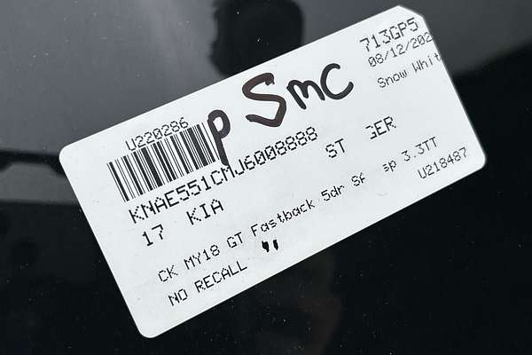 2017 Kia Stinger GT CK