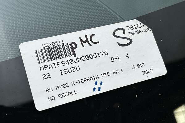 2022 Isuzu D-MAX X-TERRAIN 4X4