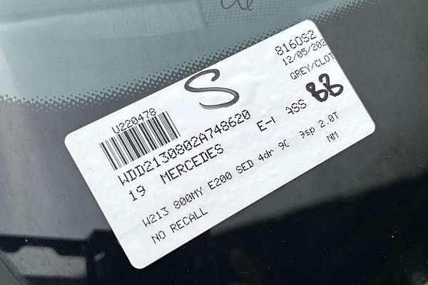 2019 Mercedes-Benz E-Class E200 W213