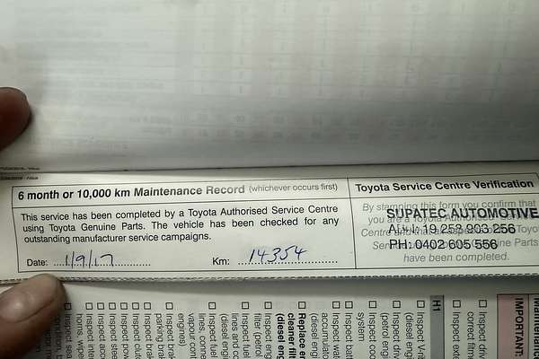 2017 Toyota Hilux Workmate GUN122R Rear Wheel Drive