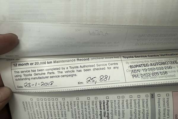 2017 Toyota Hilux Workmate GUN122R Rear Wheel Drive