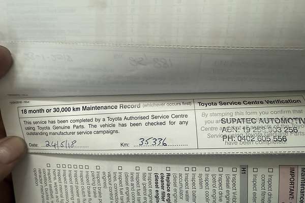 2017 Toyota Hilux Workmate GUN122R Rear Wheel Drive