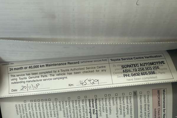 2017 Toyota Hilux Workmate GUN122R Rear Wheel Drive