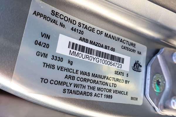2020 Mazda BT-50 XTR UR 4X4