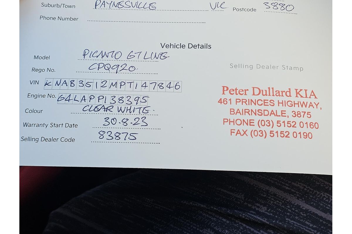 2023 Kia Picanto GT-Line JA