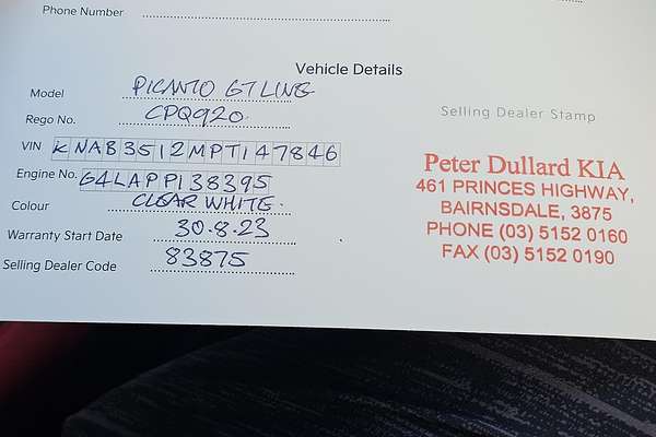 2023 Kia Picanto GT-Line JA