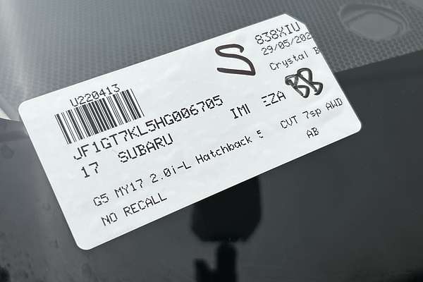 2017 Subaru Impreza 2.0i-L G5