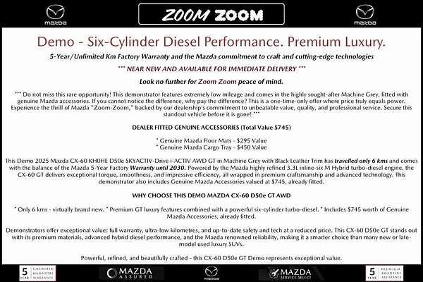 2025 Mazda CX-60 D50e Evolve KH Series