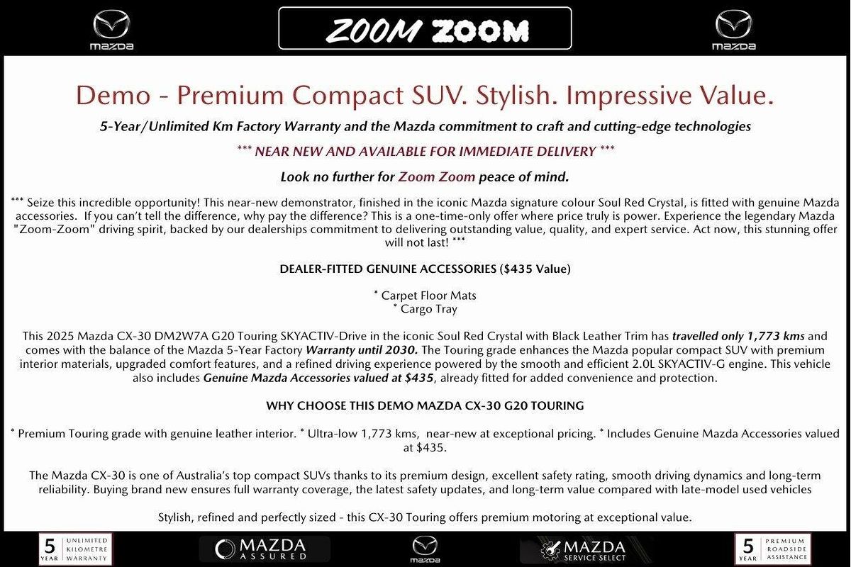 2025 Mazda CX-30 G20 Touring DM Series