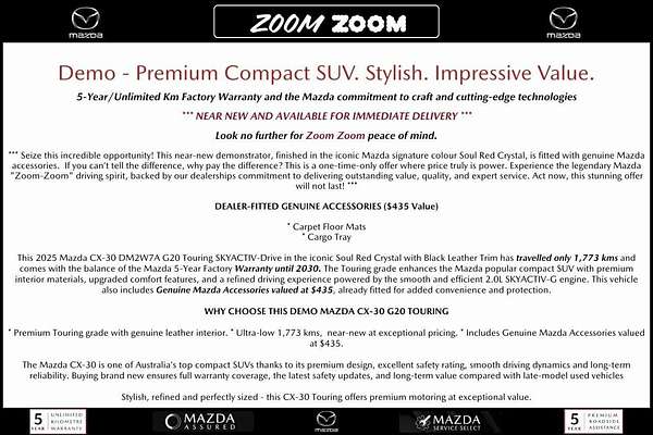 2025 Mazda CX-30 G20 Touring DM Series