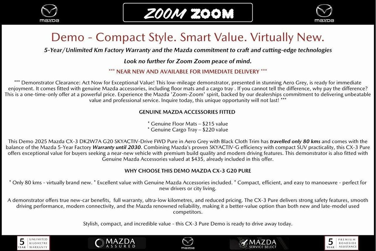 2025 Mazda CX-3 G20 Pure DK