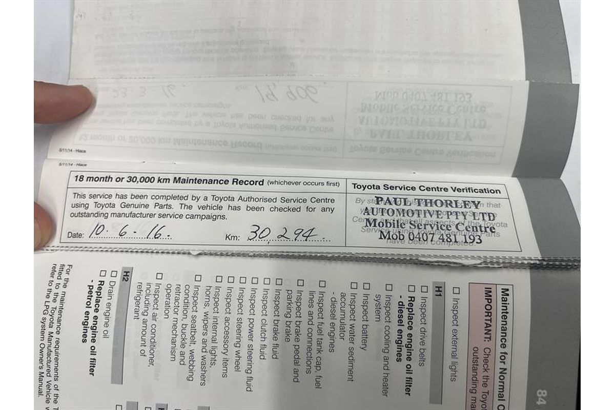 2015 Toyota Hiace Commuter KDH223R ELWB High Roof