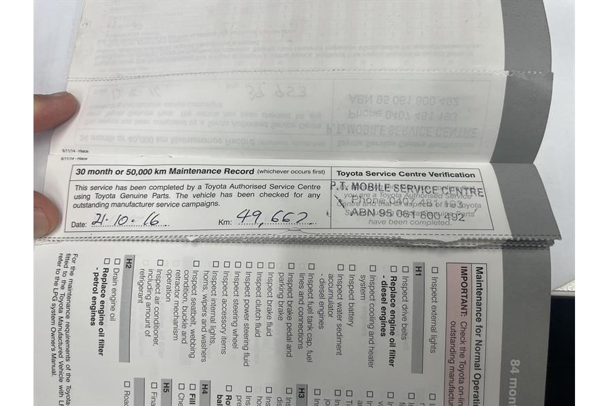 2015 Toyota Hiace Commuter KDH223R ELWB High Roof