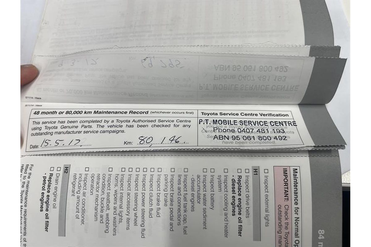 2015 Toyota Hiace Commuter KDH223R ELWB High Roof