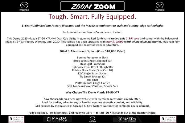 2025 Mazda BT-50 XTR TF 4X4