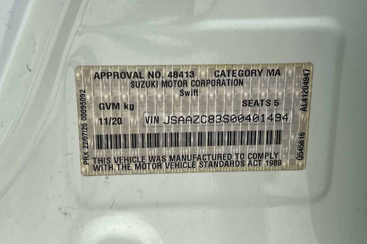 2020 Suzuki Swift GL Navigator Plus AZ Series II