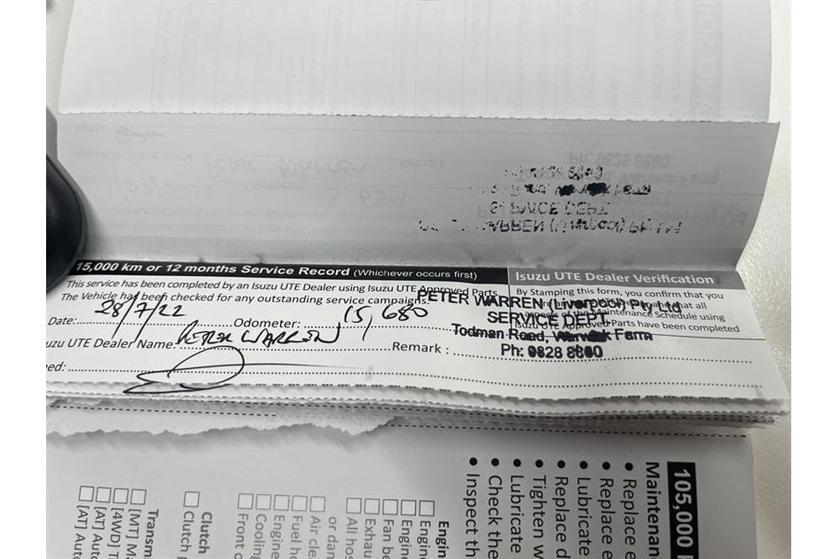 2021 Isuzu D-MAX SX High Ride Rear Wheel Drive