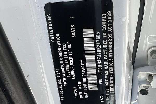 2021 Toyota Landcruiser Prado GXL GDJ150R