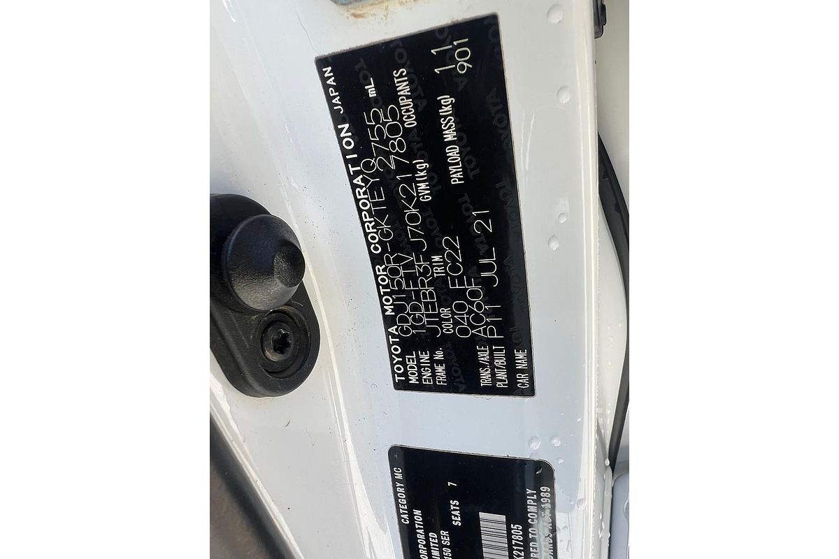 2021 Toyota Landcruiser Prado GXL GDJ150R