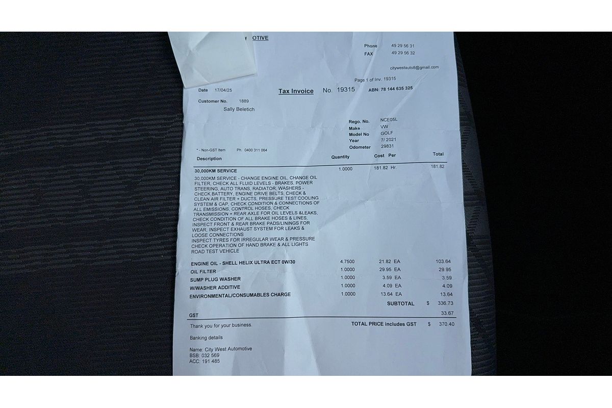 2021 Volkswagen Golf 110TSI R-Line 8