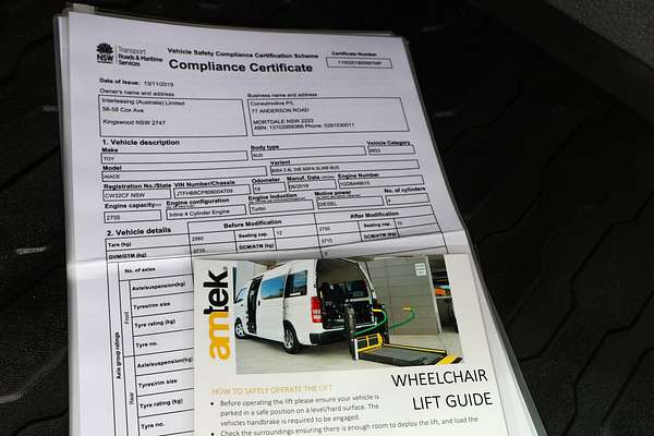 2019 Toyota Hiace Commuter GDH322R ELWB High Roof