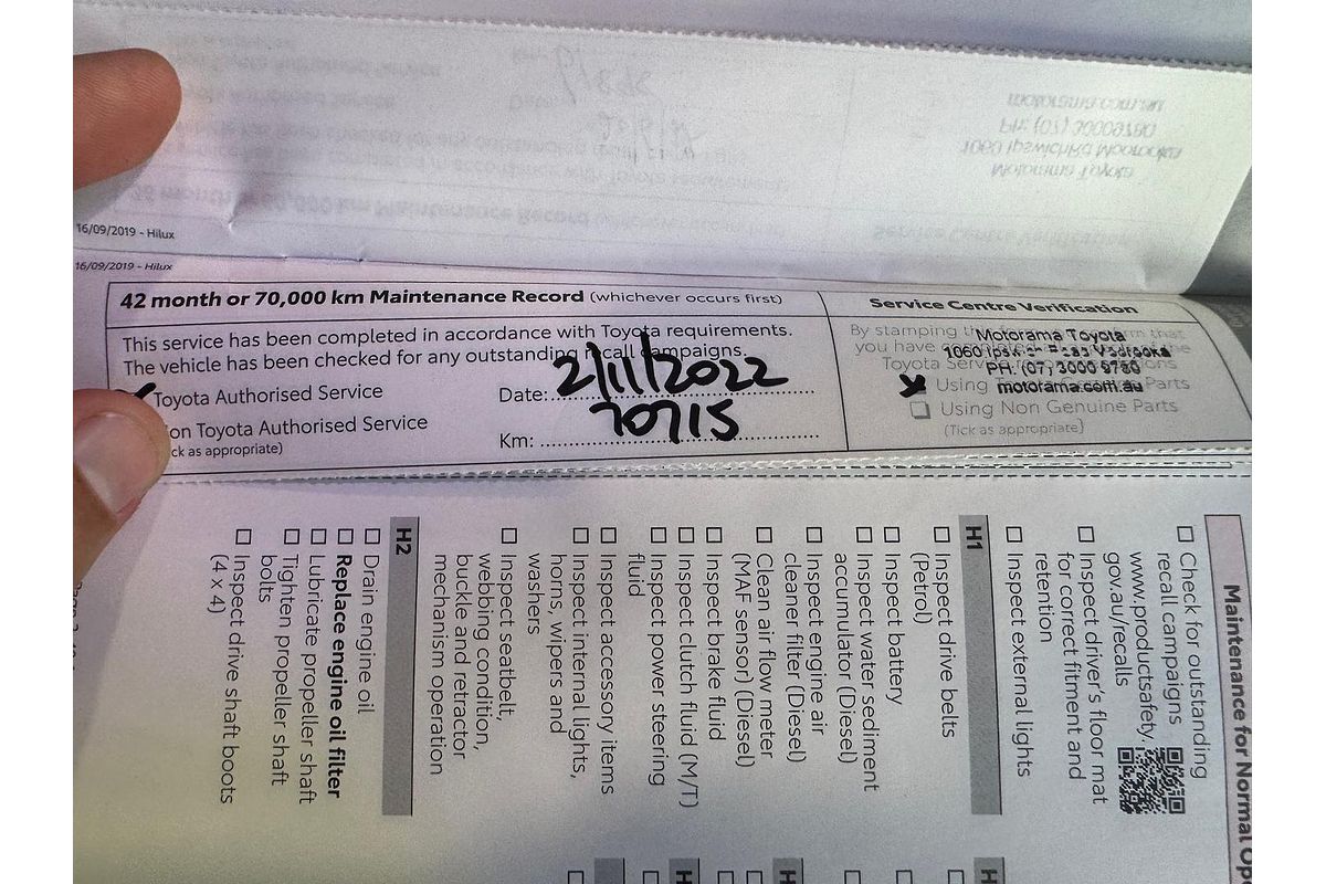 2020 Toyota Hilux Workmate Hi-Rider GUN135R Rear Wheel Drive