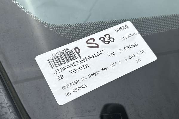 2022 Toyota Yaris Cross GX MXPB10R