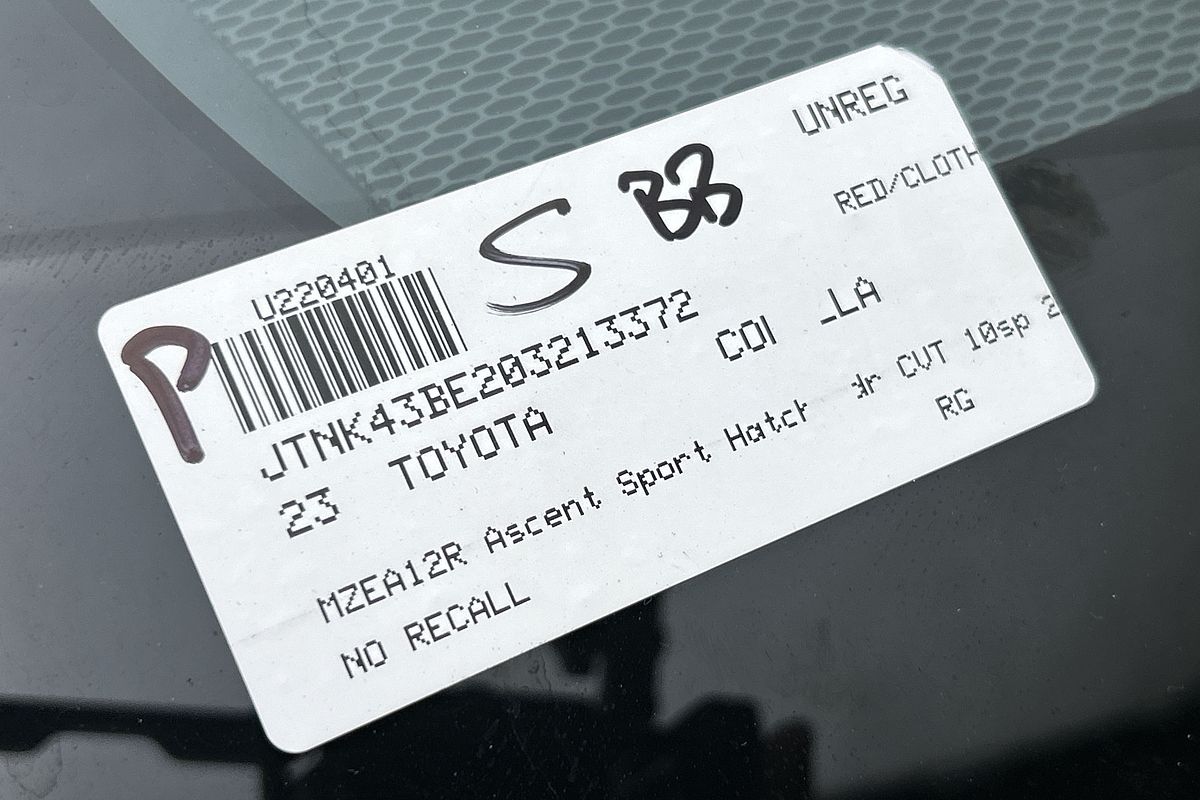 2023 Toyota Corolla Ascent Sport MZEA12R