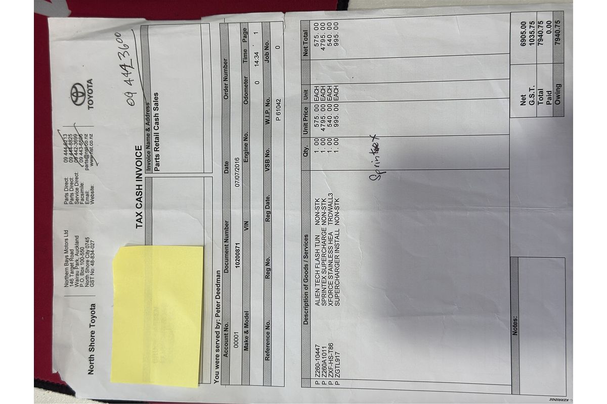 2013 Toyota 86 GT 2.0P COUPE 6A