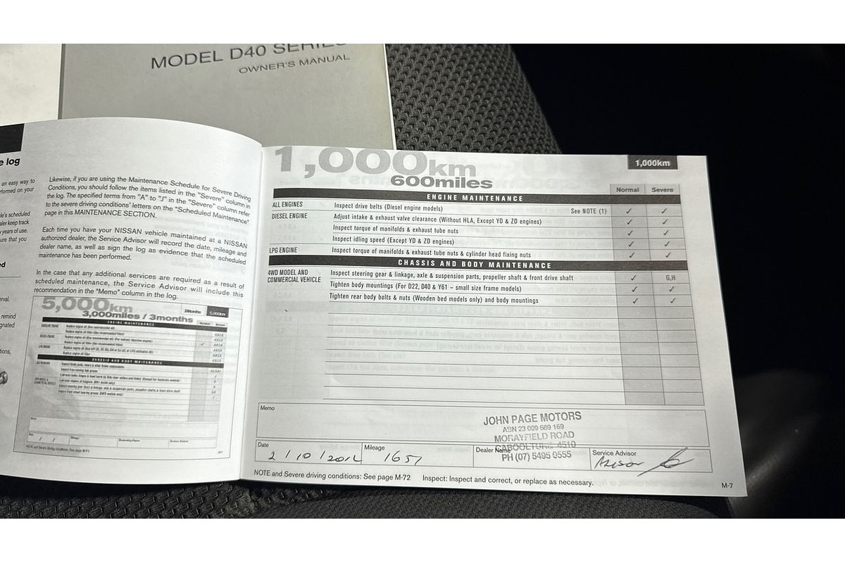 2012 Nissan Navara RX D40 Series 6 4X4