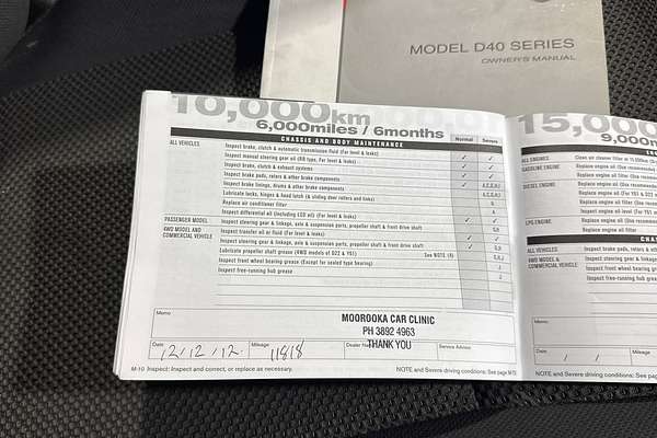 2012 Nissan Navara RX D40 Series 6 4X4