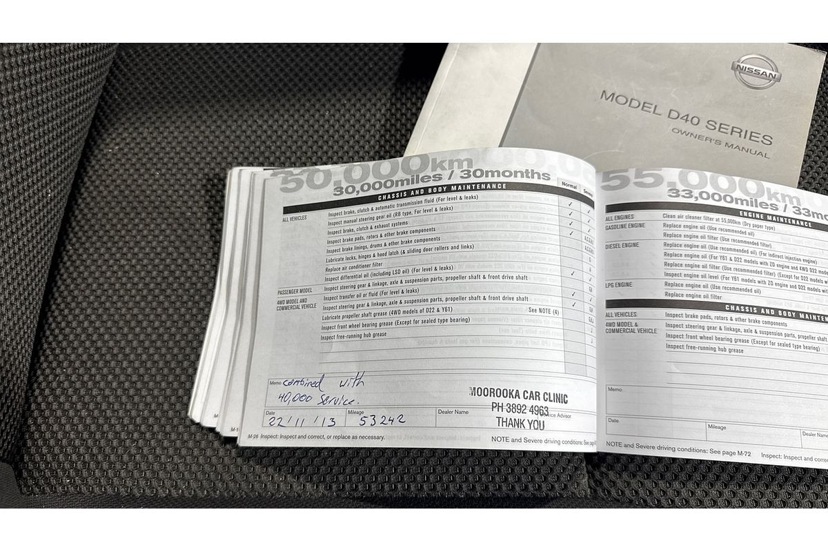 2012 Nissan Navara RX D40 Series 6 4X4