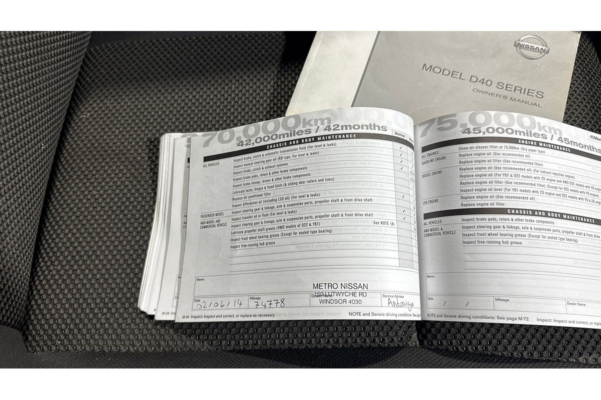 2012 Nissan Navara RX D40 Series 6 4X4