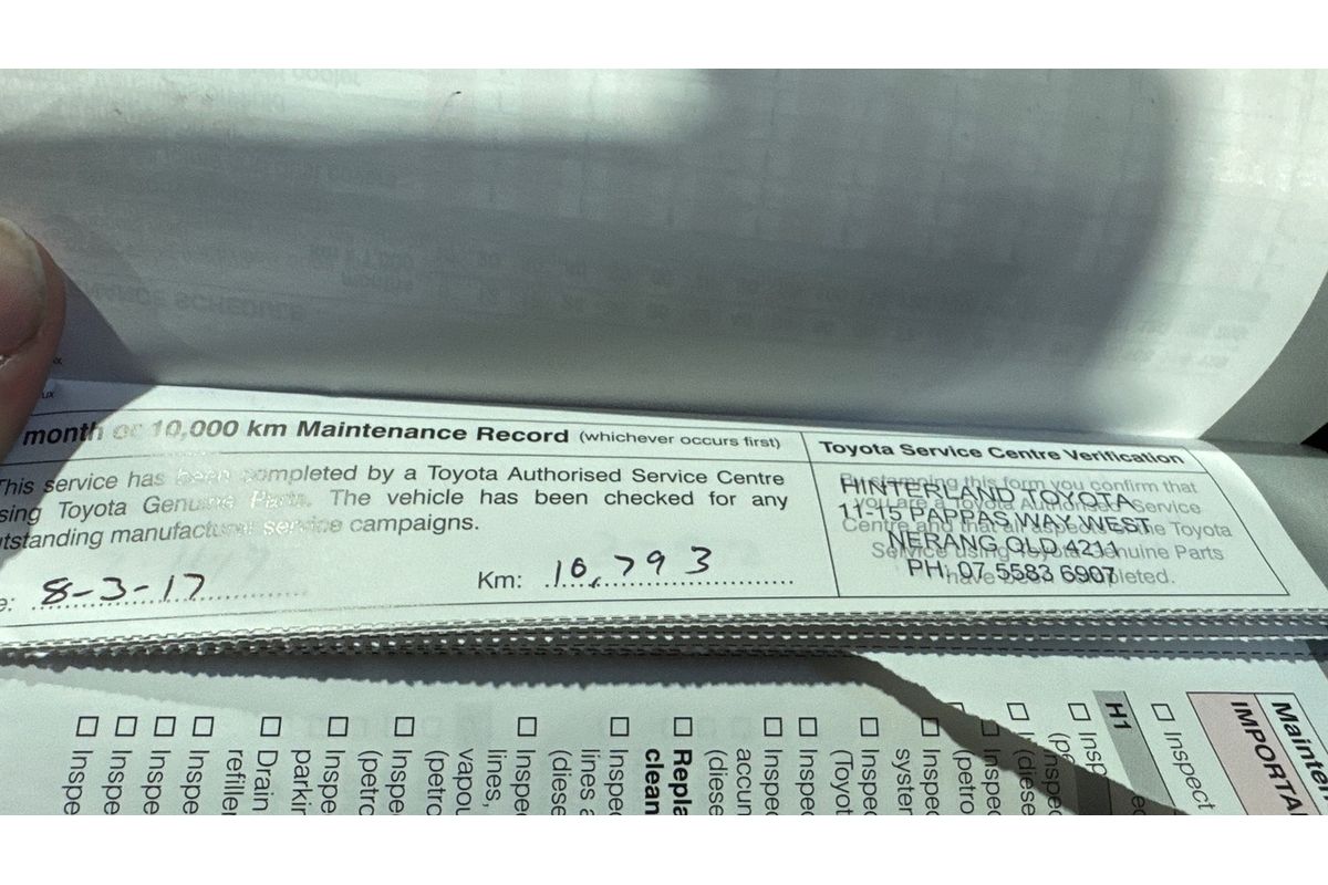 2016 Toyota Hilux Workmate TGN121R Rear Wheel Drive