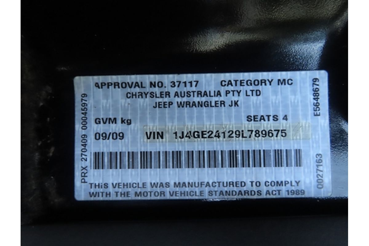 2009 Jeep Wrangler Sport JK